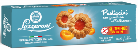 Biscuiti/Fursecuri Lazzaroni cu Caise, Fara Gluten, 4 x 20 gr [0]