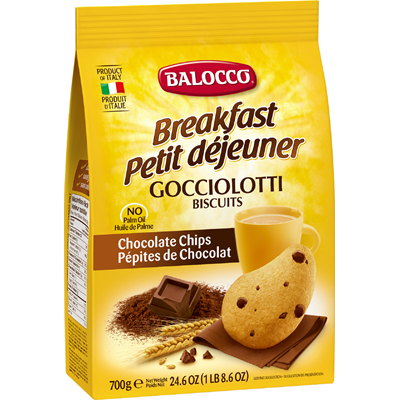 Bacanie - Biscuiti Italienesti Gocciolotti cu bucati de ciocolata, 700 g, Balocco