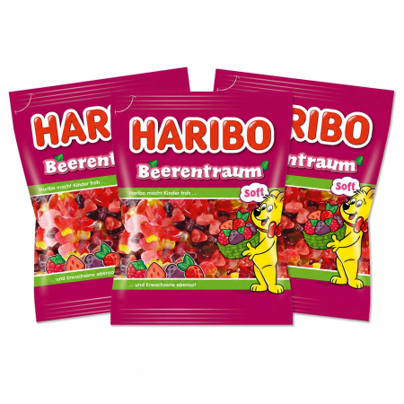 Dulciuri - Jeleuri cu Fructe de Padure, Haribo, 3 x 100 g-Vivomarket.ro