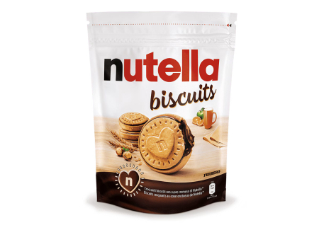 Dulciuri - Biscuiti Nutella cu crema de alune si cacao, gust intens, 304 g