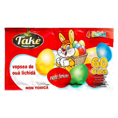 Bacanie - Vopsea Lichida, 60 Oua Diverse Culori, Take