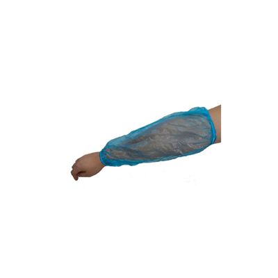 Ingrijire personala & Cosmetice - Mansete din polietilena, unica folosinta, impermeabile, cu elastic, 100 buc, marime unica (40 cm), albastru