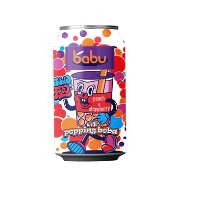 Bauturi - Bubble Tea cu Piersici si Capsuni, Babu, 12 buc.-Vivomarket.ro