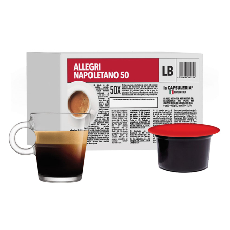 Cafea - Cafea Allegri Espresso, 50 capsule compatibile Lavazza® Blue® / in Black®*, La Capsuleria