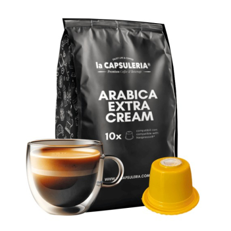 Cafea - Cafea Arabica Extra Cream, 10 capsule compatibile Nespresso, La Capsuleria