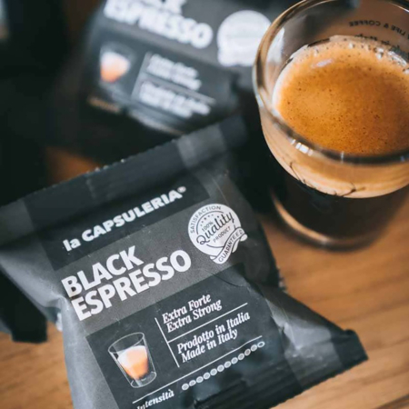 Cafea Black Espresso, 100 capsule compatibile Nespresso [6]