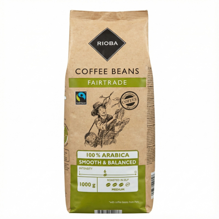 Bacanie - Cafea Boabe 100% Arabica, Fairtrade, Rioba, 1 Kg