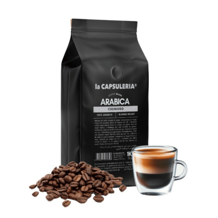 Cafea boabe Arabica Cremoso, Arabica 100%, 1 KG, La Capsuleria - Capsuleria.ro Bacanie - Cafea boabe Arabica Cremoso, Arabica 100%, 1 KG, La Capsuleria - Capsuleria.ro