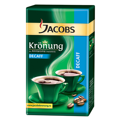 Produse Horeca - Cafea macinata decofeinizata Jacobs Kronung Alintaroma, 250g-Vivomarket.ro