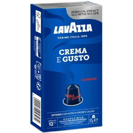 Cafea - Cafea capsule, Lavazza Crema e Gusto, compatibile Nespresso , aluminiu, 10 buc x 5.7 g