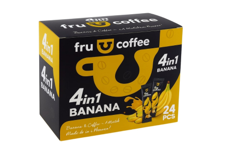 Noutati! - Cafea instant cu banane, 4 in 1, FruCoffee-Vivomarket.ro