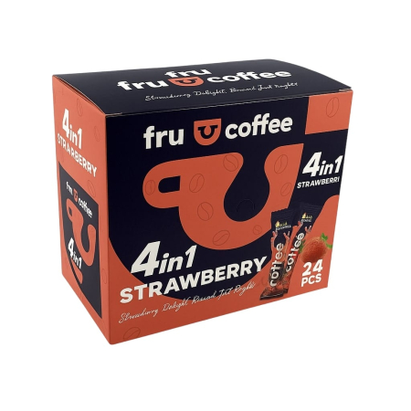 Noutati! - Cafea instant cu capsuni, 4 in 1, FruCoffee-Vivomarket.ro
