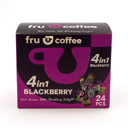 Produse Horeca - Cafea instant cu mure, 4 in 1, FruCoffee-Vivomarket.ro
