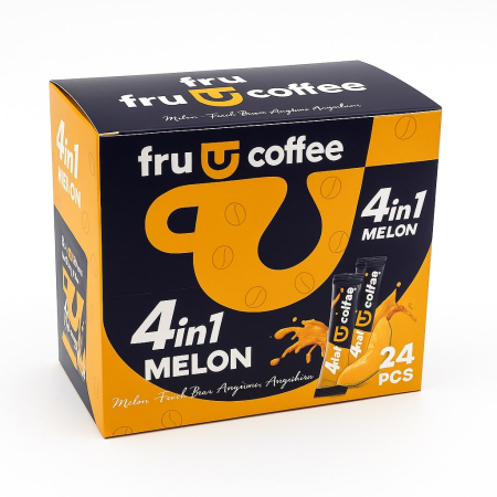 Produse Horeca - Cafea instant cu pepene galben, 4 in 1, FruCoffee-Vivomarket.ro