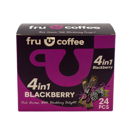 Noutati! - Cafea instant cu mure, 4 in 1, FruCoffee-Vivomarket.ro