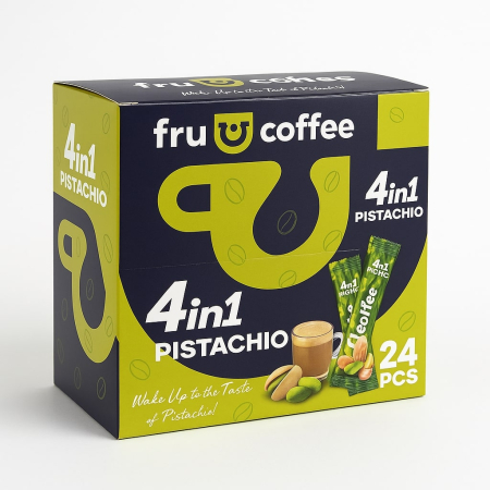 Produse Horeca - Cafea instant cu fistic, 4 in 1, FruCoffee-Vivomarket.ro
