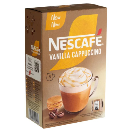 Bacanie - Cafea instant, Nescafe Cappuccino Vanilla, 8 x 14 g