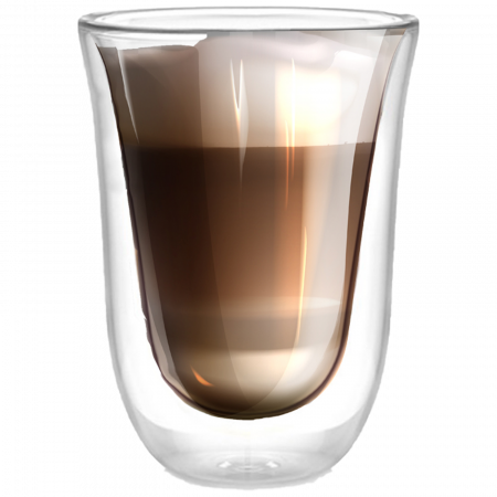 Cana din sticla borosilicata cu pereti dubli, termorezistente, 270 ml, transparenta, Modesto [0]