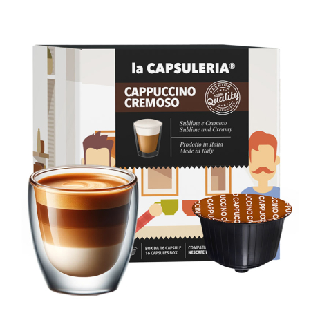Cappuccino, 16 capsule compatibile Dolce Gusto - Capsuleria Bacanie - Cappuccino, 16 capsule compatibile Dolce Gusto - Capsuleria