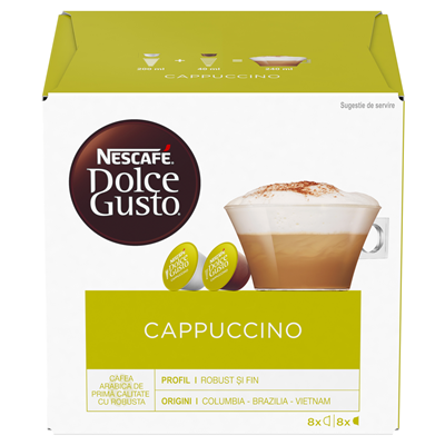 Produse Horeca - Capsule cafea Cappuccino 8 bauturi, Nescafé Dolce Gusto, 186.4g