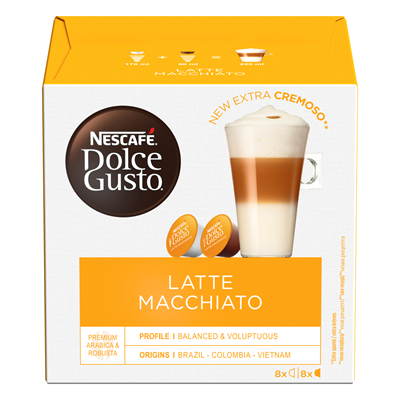 Produse Horeca - Capsule Nescafé Dolce Gusto Latte Macchiato, 16 capsule, 183.2g