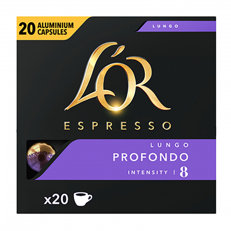 Produse Horeca - Capsule cafea compatibile Nespresso, L'OR Espresso Lungo Profondo , 20 capsule