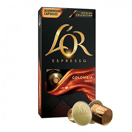Produse Horeca - Capsule cafea compatibile Nespresso, L'OR Colombia, 10 capsule