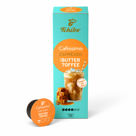 Cafea - Capsule cafea Tchibo Cafissimo Espresso Buttertoffee, aroma caramel, 10 capsule