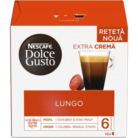 Bacanie - Capsule Nescafé Dolce Gusto Lungo, 16 capsule, 104g