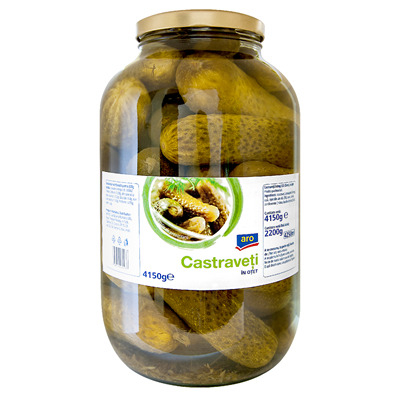 Conserve - Castraveti In Otet, Calibru 12-15 cm, Aro, 4.15 Kg