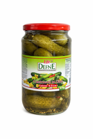 Conserve - Castraveti in Otet, Calibrul 6 - 9 cm, Defne, 670 g