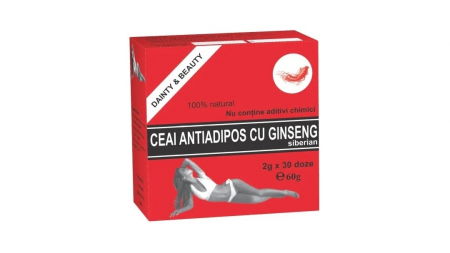 Ceaiuri - Ceai antiadipos cu Ginseng, Suplu&Frumos ,30 plicuri