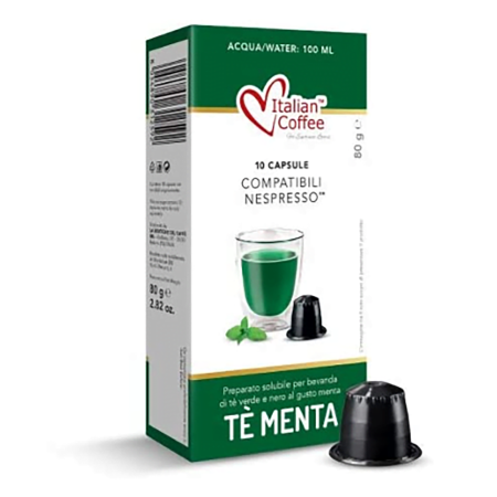 Bacanie - Ceai de Menta, 10 capsule compatibile Nespresso, Italian Coffee