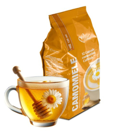 Bacanie - Ceai de Musetel cu Miere, 12 capsule compatibile Cafissimo/Caffitaly/Beanz