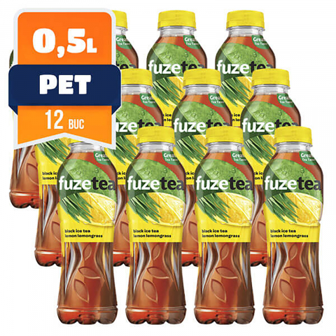 Bauturi necarbogazoase - Ceai rece cu Aroma de Lamaie,12 x 0.5 L, Fuze tea