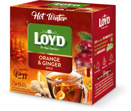 Produse Horeca - Ceai Orange & Ginger spice, 15 pliculete, Loyd-Vivomarket.ro