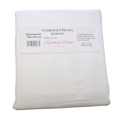 Textile & Covoare - Cearsaf pilota damasc , 180 x 210 cm, Kotonia Home - Vivomarket.ro