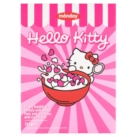 Cereale - Cereale Hello Kitty, Monday, 311 g-Vivomarket.ro