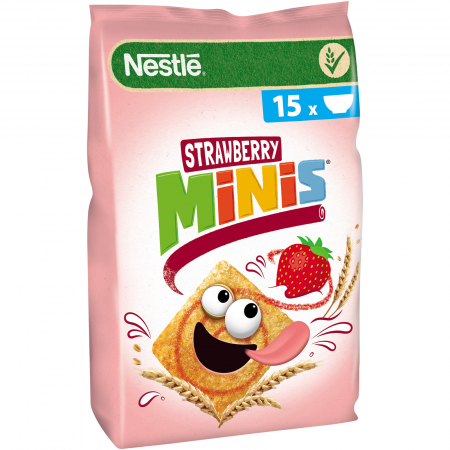 Cereale - Cereale pentru mic dejun Strawberry Minis, 450g