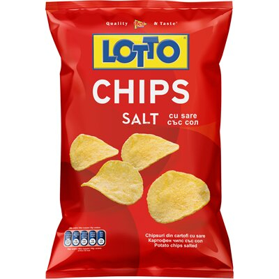 Chipsuri & Snacksuri - Chips cu Sare, Lotto, 5 x 60 g