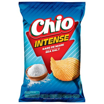 Chipsuri & Snacksuri - Chipsuri din Cartofi cu Sare de Mare, Chio Intense, 120 g