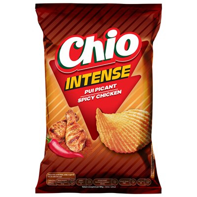 Chipsuri & Snacksuri - Chipsuri din Cartofi cu gust de Pui Picant, Chio Intense, 120 g