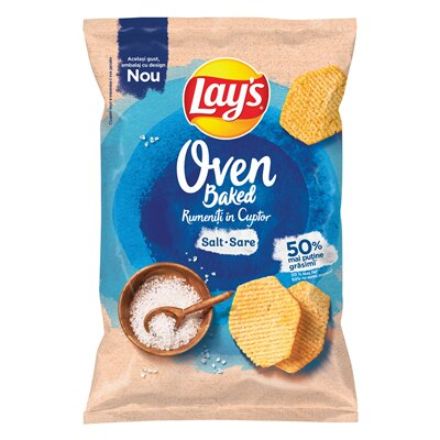 Chipsuri & Snaksuri - Chipsuri din Cartofi cu Sare, Rumenite in cuptor, Lay's Baked, 105 g