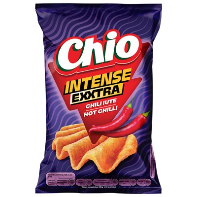 Chipsuri & Snacksuri - Chipsuri din Cartofi cu gust de Chilli, Chio Intense Exxtra, 120 g