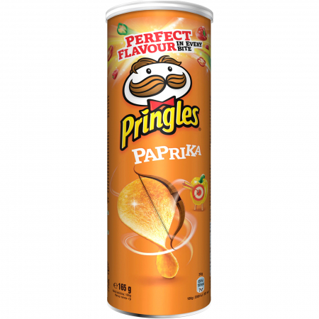 Bacanie - Chipsuri Pringles cu gust de paprika , 165g