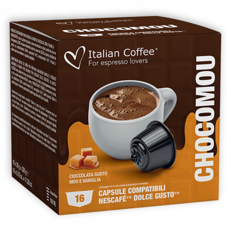 Bacanie - Chocomou, 16 capsule compatibile Nescafe Dolce Gusto, Italian Coffee