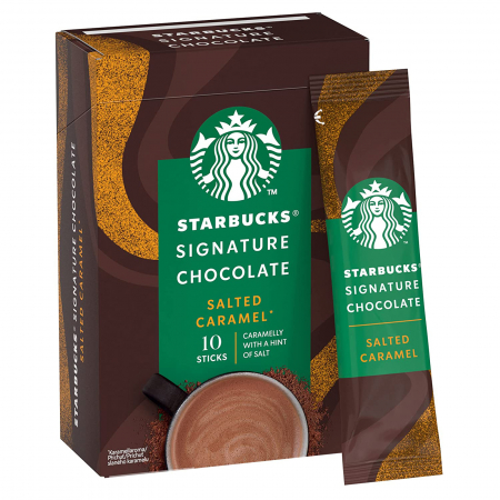 Ciocolata calda pudra cu caramel sarat Starbucks® Signature Chocolate, 10 plicuri x 22 g [0]