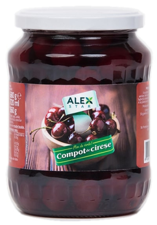 Bacanie - Compot Cirese Alex Star, 680 g-Vivomarket.ro
