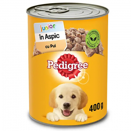 Hrana pentru caini - Conserva hrana umeda Pedigree Junior cu Pui, 400g