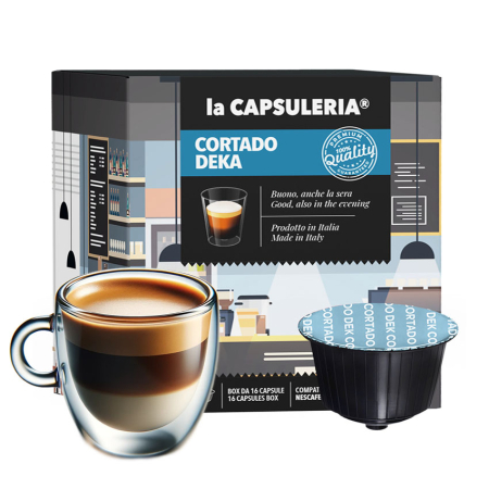 Cafea - Cortado Deka, 16 capsule compatibile Nescafe Dolce Gusto - Capsuleria